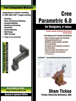 cover image of Creo Parametric 6.0 for Designers
